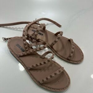 Steve Madden Pink Gladiator Sandals with Studded Details